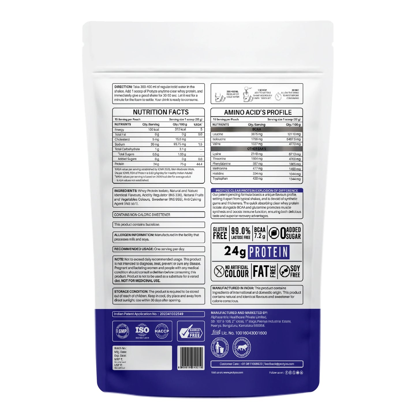 Anytime Clear Whey Protein, Blueberry Crush 15 Servings