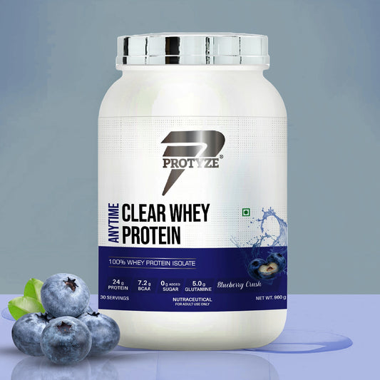 Anytime Clear Whey Protein, Blueberry Crush (30 Servings)