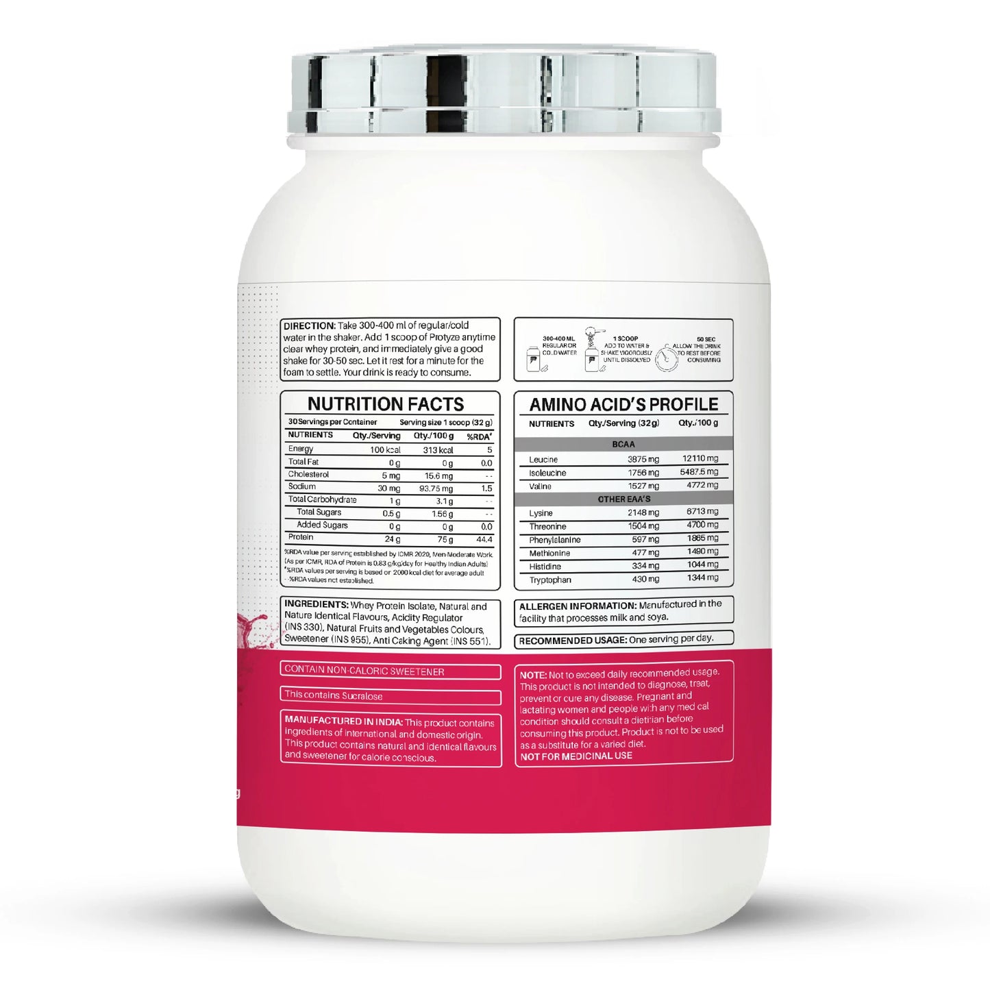 Anytime Clear Whey Protein, Lychee Martini (30 Servings)