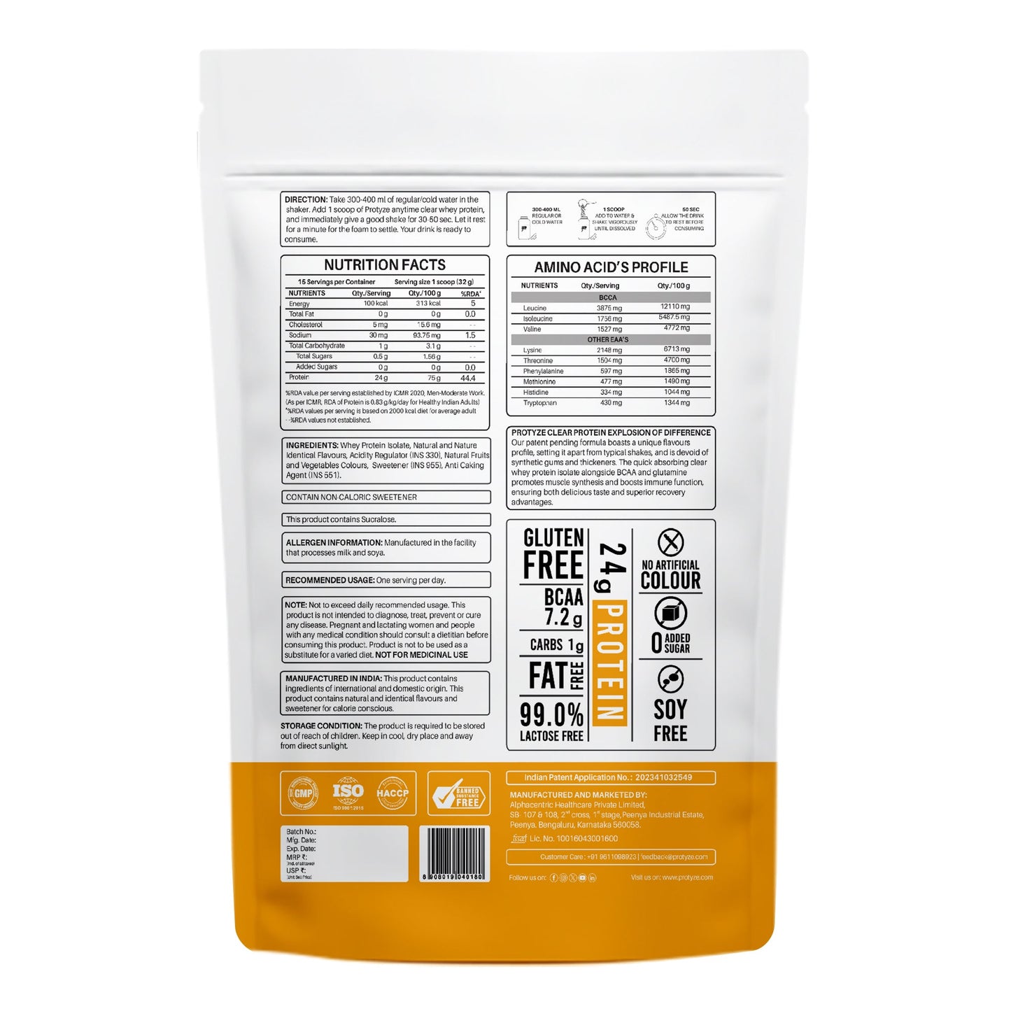 Anytime Clear Whey Protein, Mango Peach + Tritan Shaker with Breaker Ball.