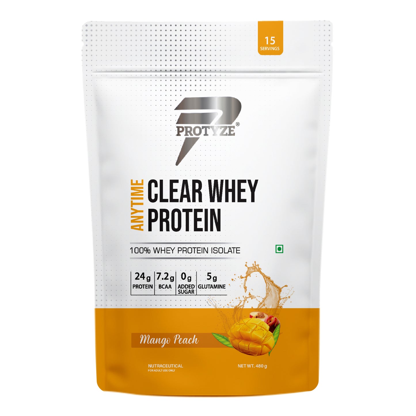 Anytime Clear Whey Protein, Mango Peach 15 Servings