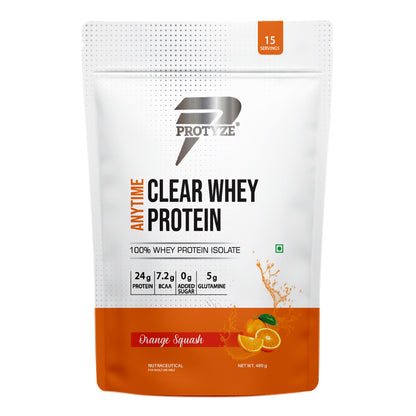 Anytime Clear Whey Protein, Orange Squash 15 Servings