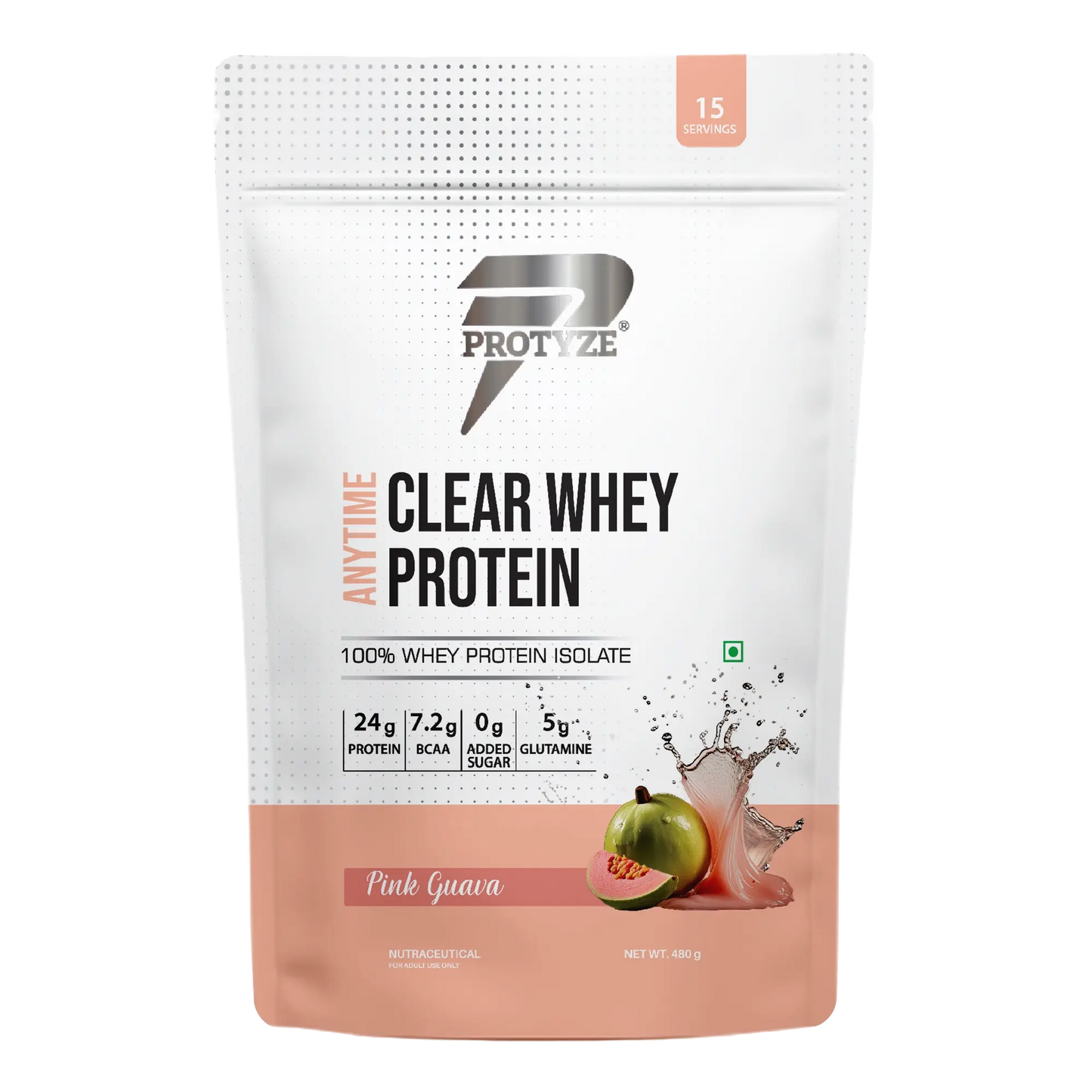 Anytime Clear Whey Protein, Pink Guava (15 Servings)