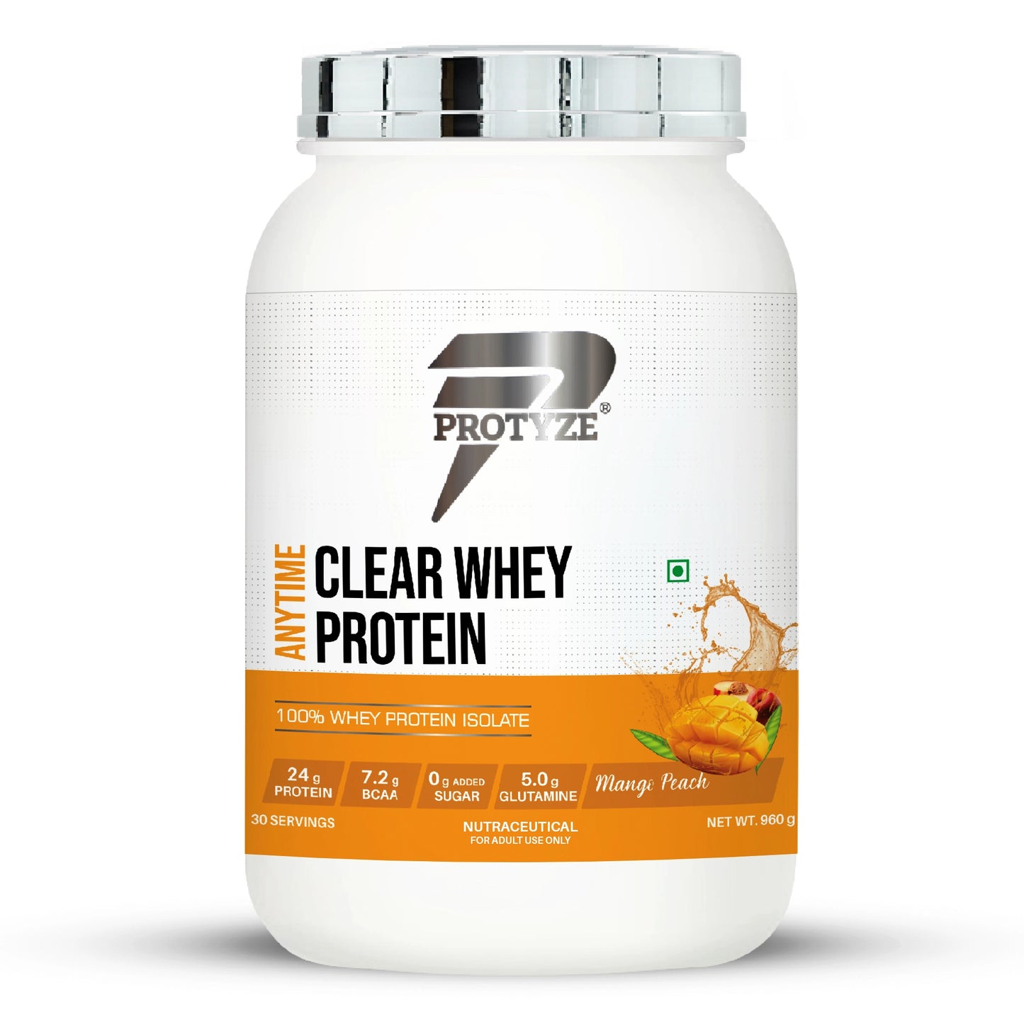 Anytime Clear Whey Protein, Mango Peach (30 Servings)